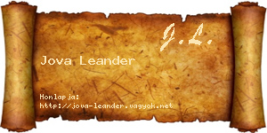 Jova Leander névjegykártya